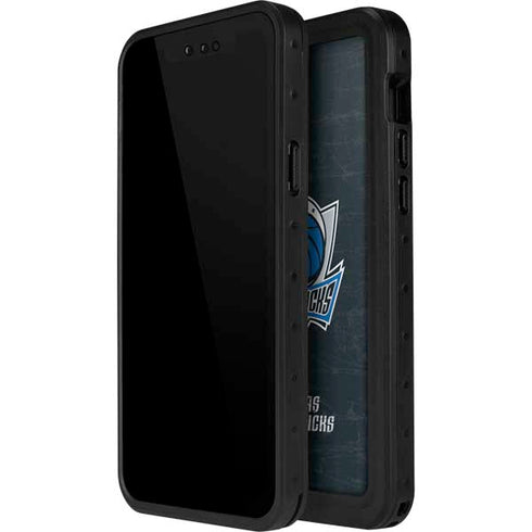 NBA Dallas Mavericks Black Primary Logo iPhone 15 Pro Waterproof Case